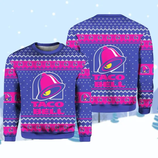 Taco Bell Ugly Sweater, Funny Fast Food Christmas Sweatshirt