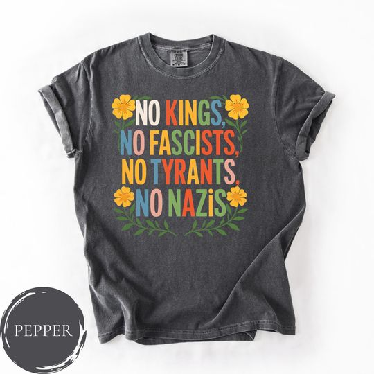 Discover We The People No Kings In America Shirt, Protest Democracy Tee, Anti-MAGA Political T-Shirt, Patriotic Activist Unisex Tee, Resist Fascism