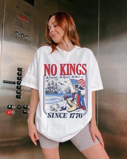 Discover No Kings In America T Shirt, Political Nope Protest Shirt, Unisex shirts