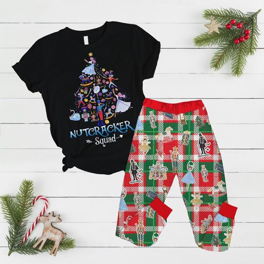 Christmas Nutcracker Pajamas, Nutcracker Shirt, Nutcracker Ballet Pajamas Set, Nutcracker Ballet Xmas Pajamas, Nutcracker Holiday Pajam