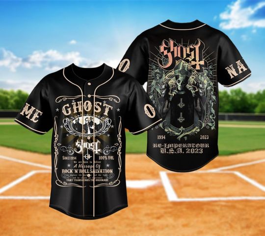 Discover Custom Ghost Baseball Jersey, Halloween Spooky Ghost Baseball Jersey, Spooky Skeleton Shirt, Custom Spooky Halloween Costume Shirt