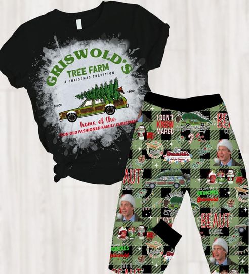 Griswold's Tree Farm Pajamas, National Lampoons Pajamas Set, Cousin Eddie Pajamas Pants, Its A Beaut Clark Funny Christmas