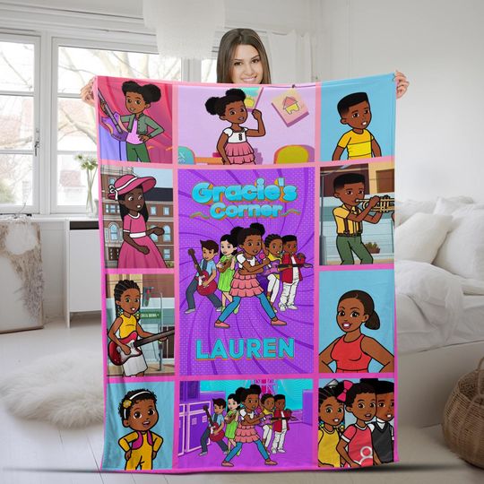 Discover Custom Gracie's Corner Blanket, Gracie's Corner Blanket, Gracie's Corner Birthday Gifts, Gracie's Fleece Blanket, Disney Blanket AXHO16
