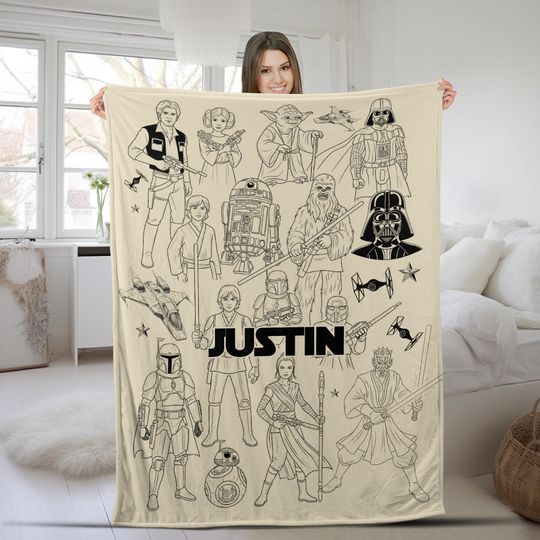 Discover Personalized Disney Star Wars Blanket, Galaxy's Edge Star Wars Birthday Boy Blanket May The Force be With You Family Home Decor AXHO11