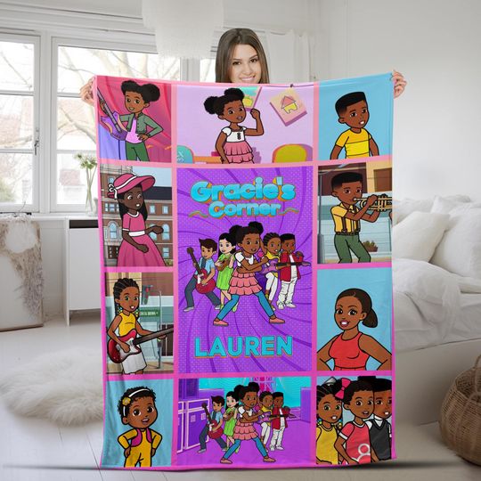 Discover Custom Gracie's Corner Blanket, Gracie's Corner Blanket, Gracie's Corner Birthday Gifts, Gracie's Fleece Blanket, Disney Blanket AXHO16