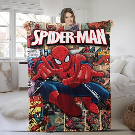 Discover Custom Spider Blanket , Spider Hero Gift For Kids , Spider Birthday Theme Party, Superhero Christmas Gift For Kids AXHO05
