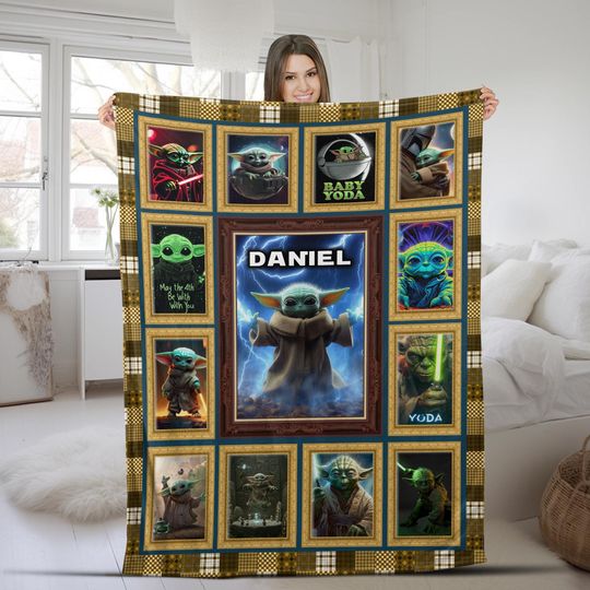 Discover Personalized Baby Yoda Grogu Blanket Baby Yoda Starwars Fleece Blanket The Mandalorian Baby Yoda Birthday Gifts Baby Yoda Christmas AXHO03