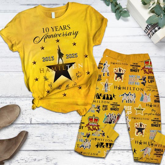 Discover Hamilton Musical Pajamas Pants, Broadway Theater Pajamas, Musical Sleepwear, Alexander Hamilton Pjs, Gift For Fans