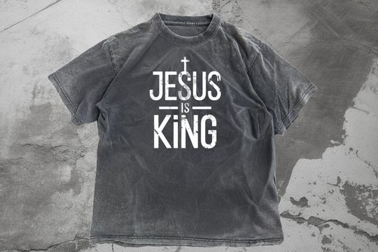 Discover Jesus is King Shirt Christian Shirt Comfort Colors Trendy Christian Merch Jesus Shirt Minimalist Christian Gift for Christian Apparel