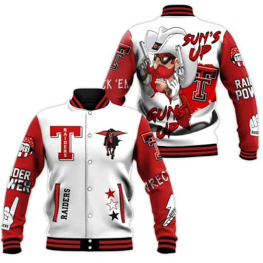 Texas Tech Red Raiders Basketball Sun's Up Baseball Jacket, Gift For Fan