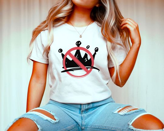 Discover No Kings in America shirt PNG, No Kings Day 2025 Protest Sign Vertical Shirt, Anti Trump Shirt, Political Shirts, Crown No Kings Tee png