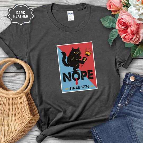 Discover No Kings in America Shirt, Anti MAGA T-Shirt for Freedom & Democracy, Trump Political Tee, Since 1776 Patriotic Statement