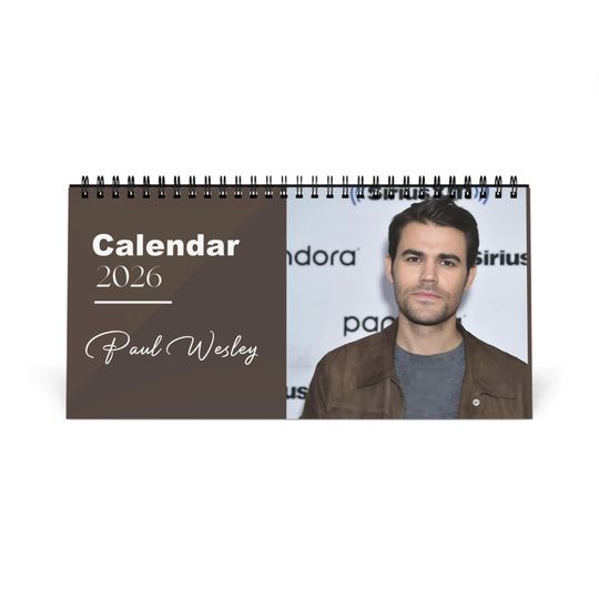 Discover Paul Wesley 2026 Desk Calendar |Premium Spiral Bound Celebrity Photo Calendar | Perfect Fan Gift & Desk Dcor