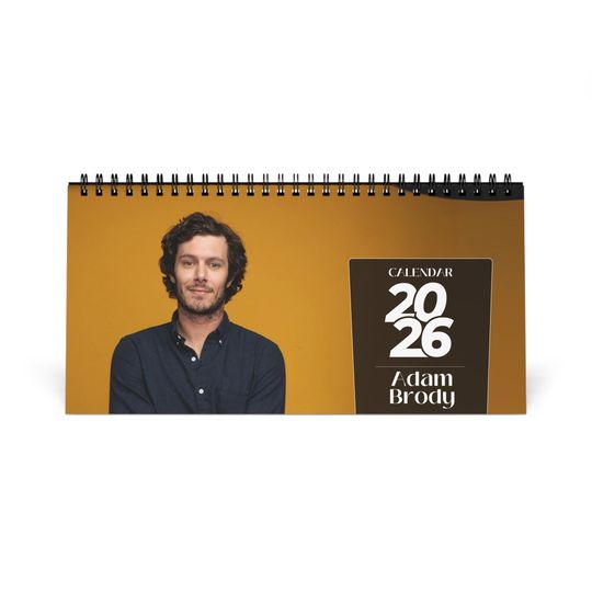 Discover Adam Brody 2026 Desk Calendar | Premium Spiral Bound Celebrity Photo Calendar | Stylish Gift for Fans & Desk Dcor