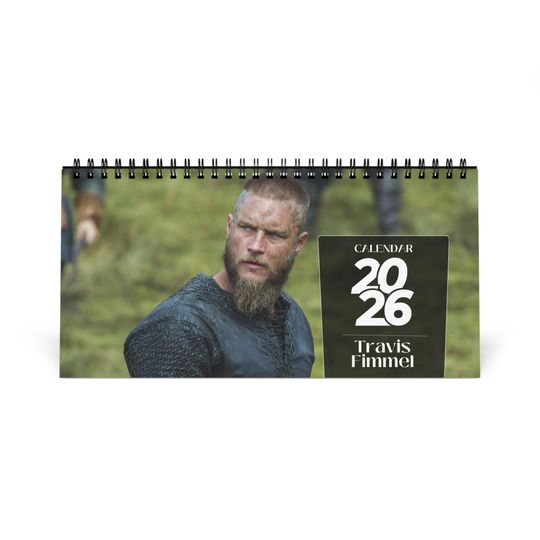 Discover Travis Fimmel 2026 Desk Calendar | Premium Spiral Bound Celebrity Photo Calendar | Gift for Fans & Stylish Desk Dcor