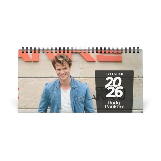 Discover Rudy Pankow 2026 Desk Calendar | Premium Spiral Bound Celebrity Photo Calendar | Gift for Fans & Stylish Desk Dcor