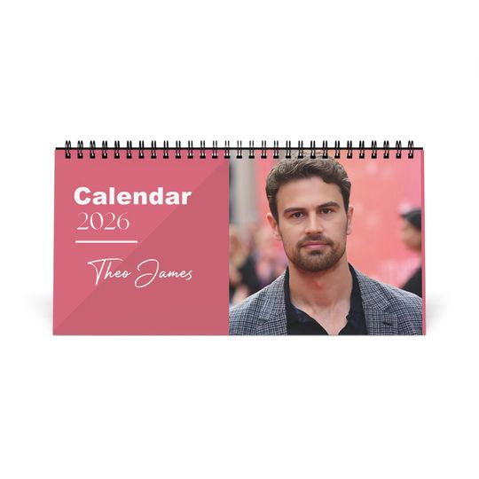 Discover Theo James 2026 Desk Calendar | Celebrity Photo Calendar | Star Gift | Stylish Desk Decor