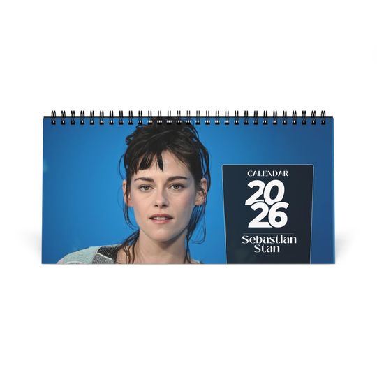 Discover Kristen Stewart 2026 Desk Calendar | Premium Spiral Bound Celebrity Photo Calendar | Gift for Fans & Stylish Desk Dcor