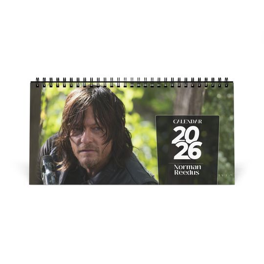 Discover Norman Reedus 2026 Desk Calendar | Premium Spiral Bound Celebrity Photo Calendar | Gift for Fans & Stylish Desk Dcor