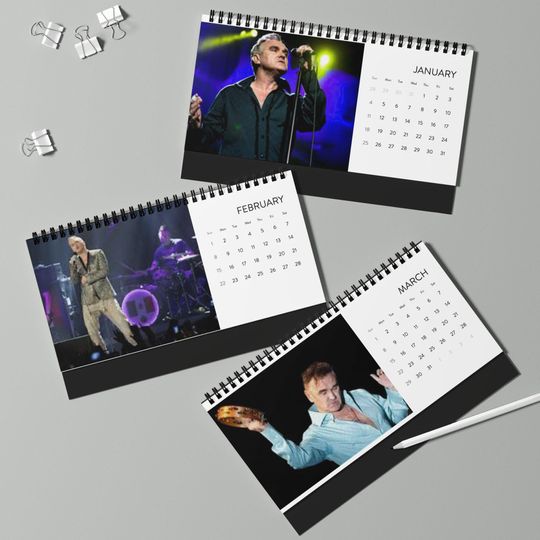 Discover Morrissey Desktop Calendar (2026) | Music Lover Gift, Home Office Decor, Fan Memorabilia, Wall Art, Collector's Item