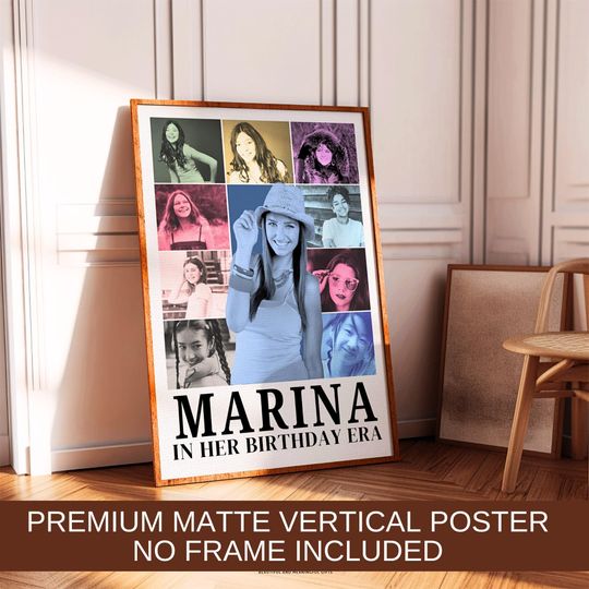 Discover Custom Eras Theme Poster Sign Eras Birthday Party Decor Ship (Unframed) Eras Personalize Era Double Digit Era's Tour Wall Art Birthday Sign