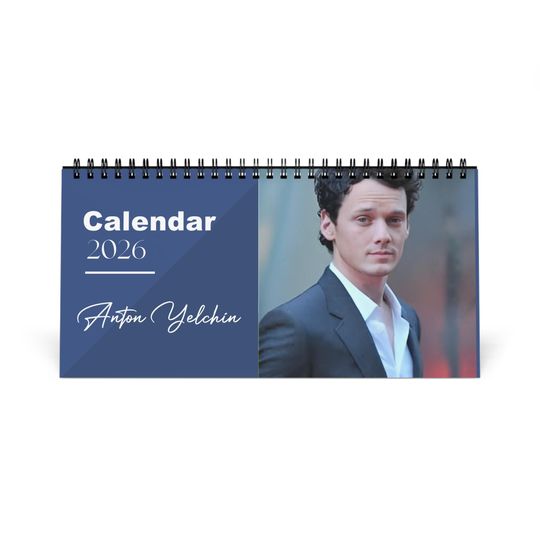 Discover Anton Yelchin 2026 Desk Calendar | Tribute Celebrity Photo Calendar | Stylish Spiral-Bound Yearly Planner | Gift for Movie Fans & Collectors