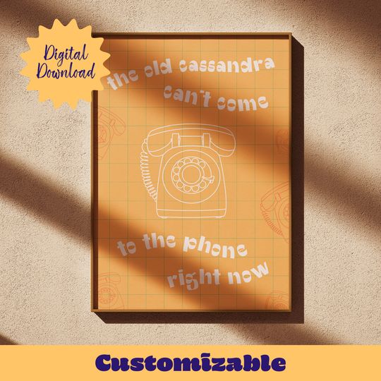 Discover The Old Taylor Custom Lyric Poster Gifts For swiftiee Downloadable-printable Personalized-gift-for Subtle Swifty Wallart Yellow Poster Phone