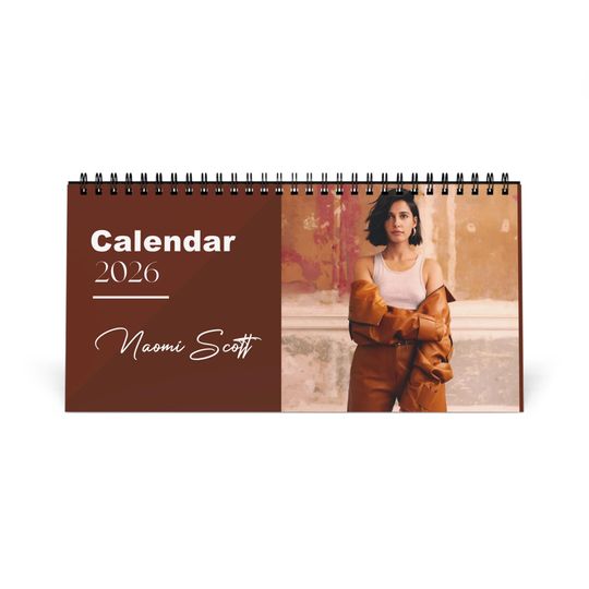 Discover Naomi Scott 2026 Desk Calendar | Premium Spiral Bound Celebrity Photo Calendar | Stunning Collectible Gift for Fans & Desk Dcor