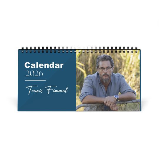 Discover Travis Fimmel 2026 Desk Calendar | Premium Spiral Bound Celebrity Photo Calendar | High Quality Collectible Gift for Fans & Desk Dcor