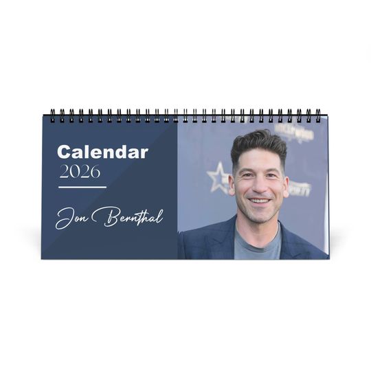 Discover Jon Bernthal 2026 Desk Calendar | TV & Movie Star Gift | Frank Castle Calendar | Home Office Decor