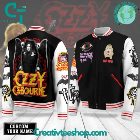 Custom Name Ozzy Osbourne Baseball Jacket