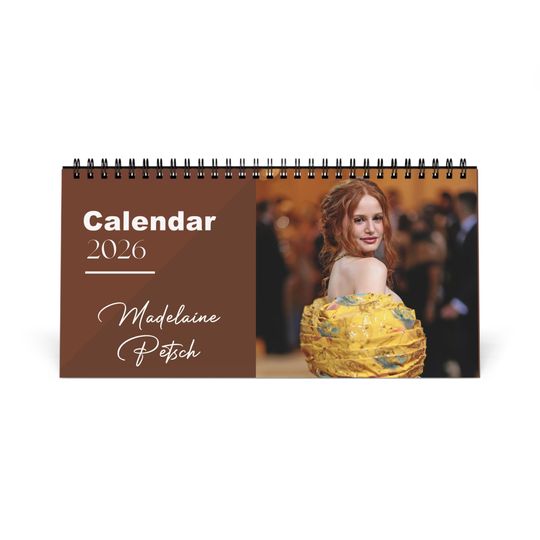 Discover Madelaine Petsch 2026 Desk Calendar | Premium Spiral Bound Celebrity Photo Calendar | Stylish Collectible Gift for Fans & Desk Dcor
