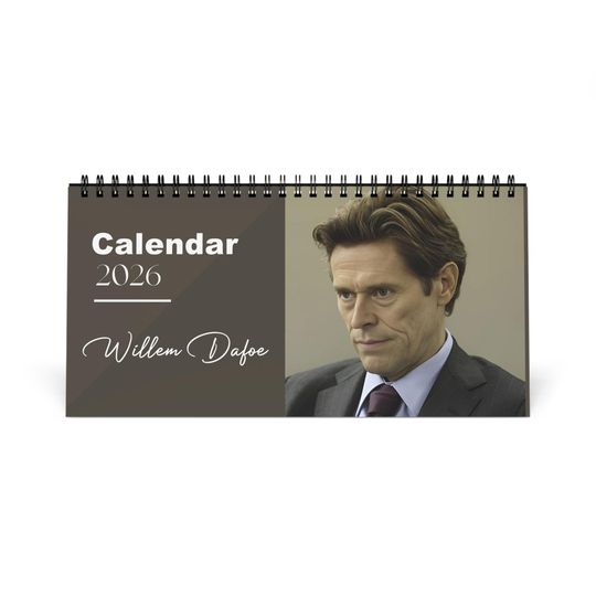 Discover Willem Dafoe 2026 Desk Calendar | Hollywood Legend | Actor Gift for Movie Fans