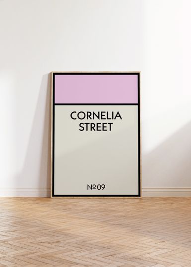 Cornelia Street Monopoly Art Print, Purple Monopoly Card, Taylorr Swifts Poster, Digital wall art print, Taylorr Swifts Lover Era
