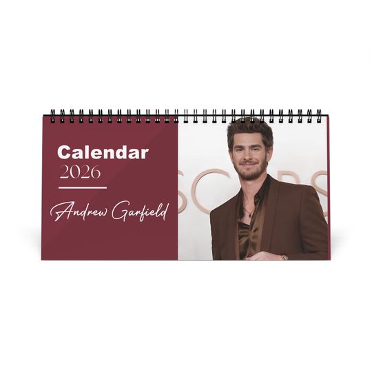Discover Andrew Garfield 2026 Desk Calendar |  Celebrity Gift | Office Decor