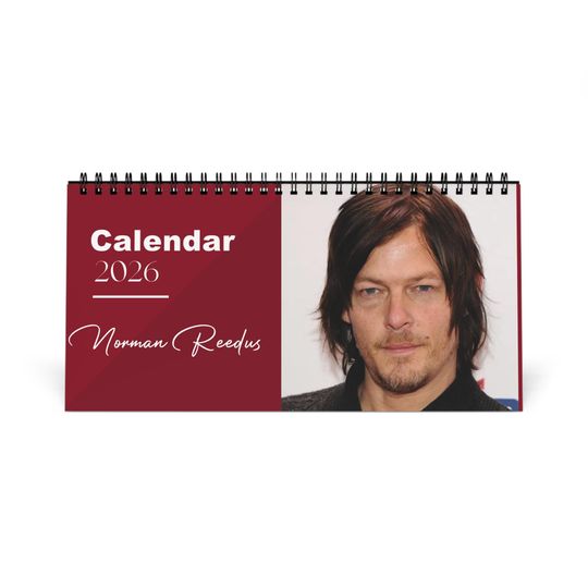 Discover Norman Reedus 2026 Desk Calendar | Premium Spiral Bound Celebrity Photo Calendar | Cool Collectible Gift for Fans & Desk Dcor