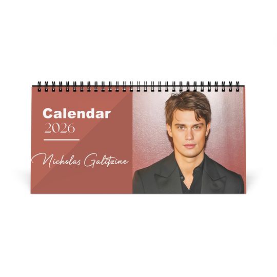 Discover Nicholas Galitzine 2026 Desk Calendar | Premium Spiral Bound Celebrity Photo Calendar | Stylish Collectible Gift for Fans & Desk Dcor