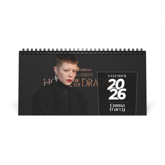 Discover Emma DArcy 2026 Desk Calendar | Premium Spiral Bound Celebrity Photo Calendar | Elegant Gift for Fans & Desk Dcor