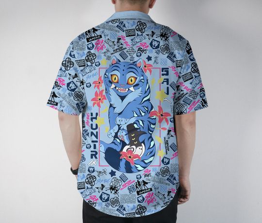 Derpy Tiger Hawaiian Shirt Set, Kpop Huntrix Saja Boys Outfit, Funny Demon Hunter, Summer Hawaiian Shirt