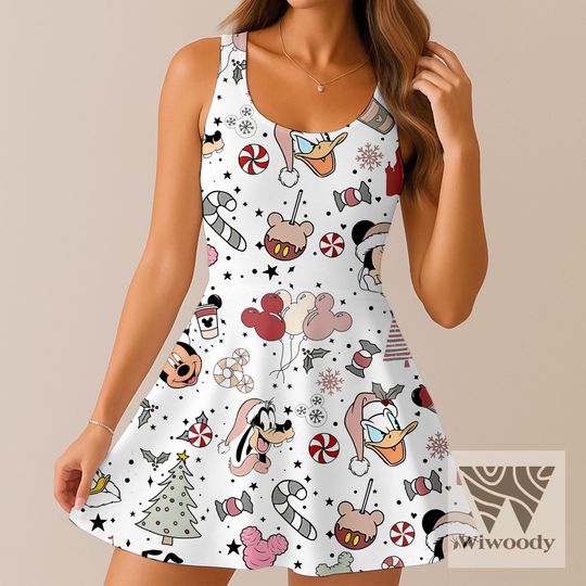 Discover Disney Castle Pastel Xmas Pink Team Skater Dress, Very Merry Christmas Dress, Disneyland  Christmas  Party 2025 Outfit