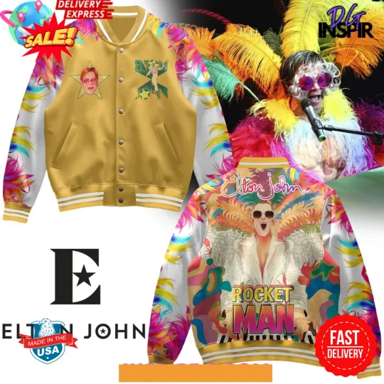 Elton John Rocket Man Limited Baseball Jacket