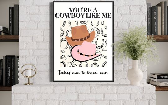 Discover Cowboy Like Me Art Print: taylor version Wall Decor (Digital Download)