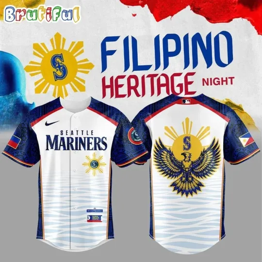 Discover Seattle Baseball Team Marinerss Filipino Heritage Night Baseball Jersey