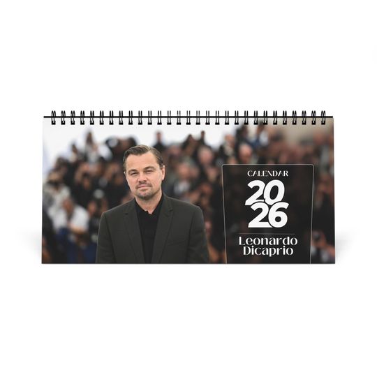Leonardo DiCaprio 2026 Desk Calendar | Premium Spiral Bound Celebrity Photo Calendar | Gift for Movie Lovers & Fans