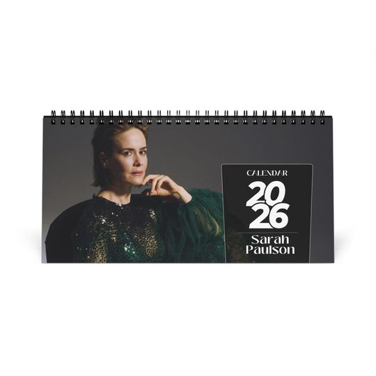 Discover Sarah Paulson 2026 Desk Calendar | Premium Spiral Bound Celebrity Photo Calendar | Gift for Fans & Elegant Desk Dcor