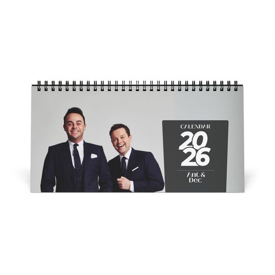 Discover Ant and Dec 2026 Desk Calendar | Premium Spiral-Bound Celebrity Photo Calendar | Gift for Fans & Desk Dcor