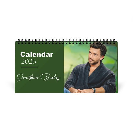 Jonathan Bailey 2026 Desk Calendar  | Celebrity Gift | Office Decor