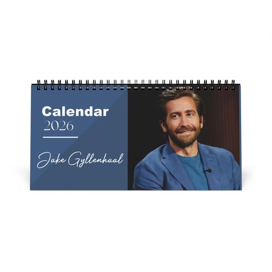 Jake Gyllenhaal 2026 Desk Calendar | Celebrity Photo Calendar | Spiral-Bound Planner | Perfect Gift for Jake Gyllenhaal Fans
