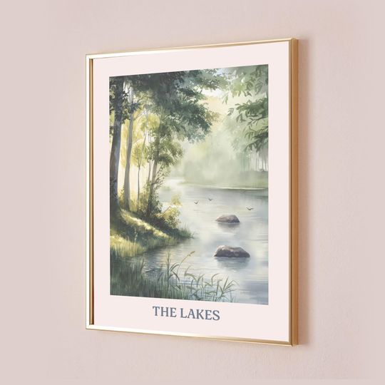 Discover The Lakes Taylor Poster Merch Quote Lyric Print Subtle Office Decor Home  Room Wall Art Bedroom Artwork Preppy Watercolor Digital Printable