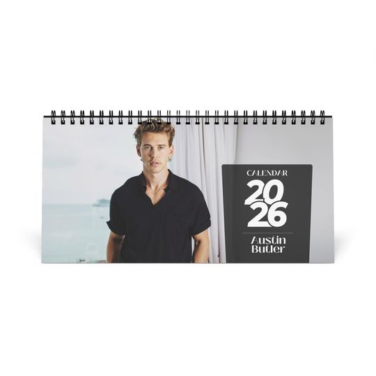 Discover Austin Butler 2026 Desk Calendar | Premium Spiral Bound Celebrity Photo Calendar | Collectible Gift for Fans & Desk Dcor